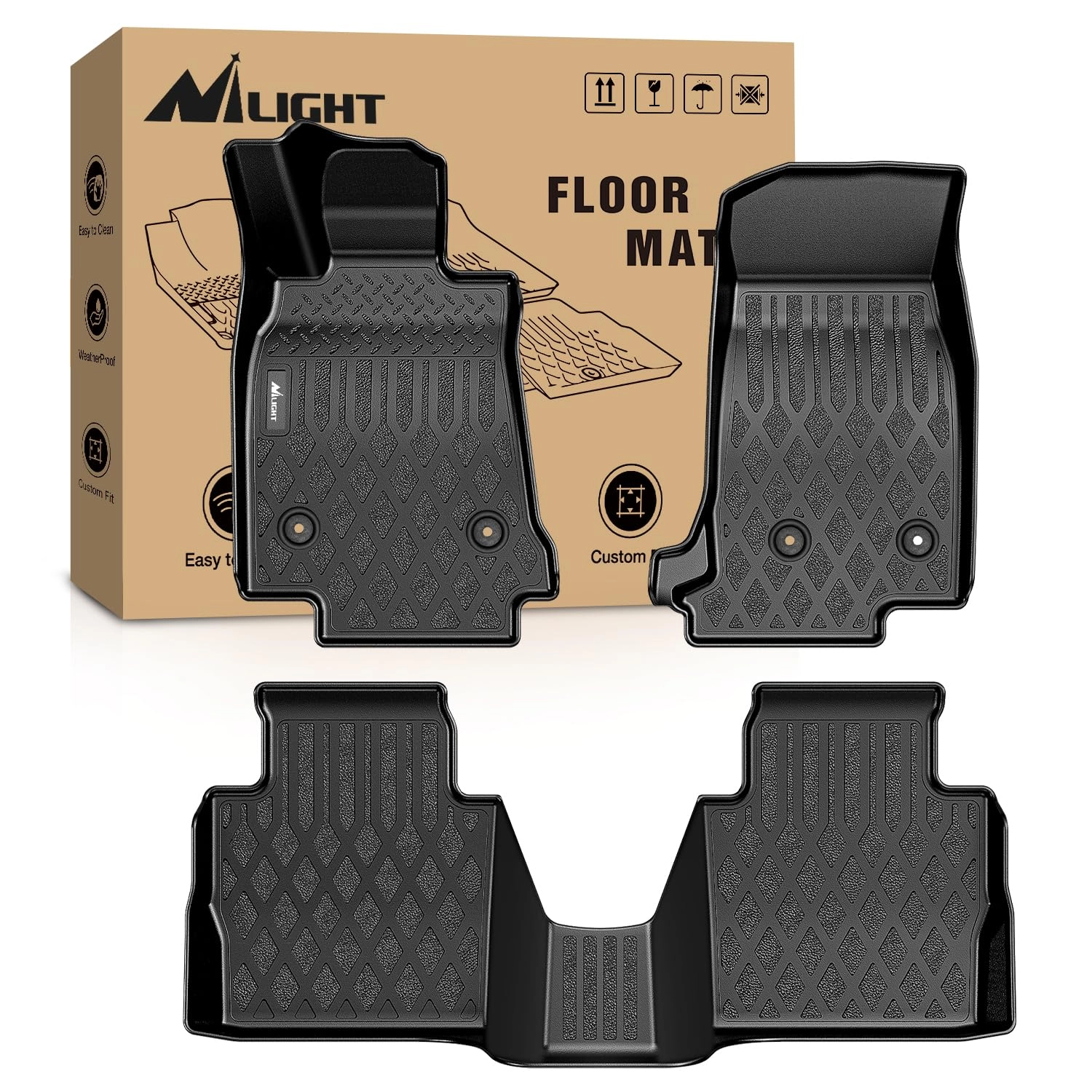 Nilight TPE Floor Mats - Cadillac CT5 2019 2020 2021 2022 2023 2024