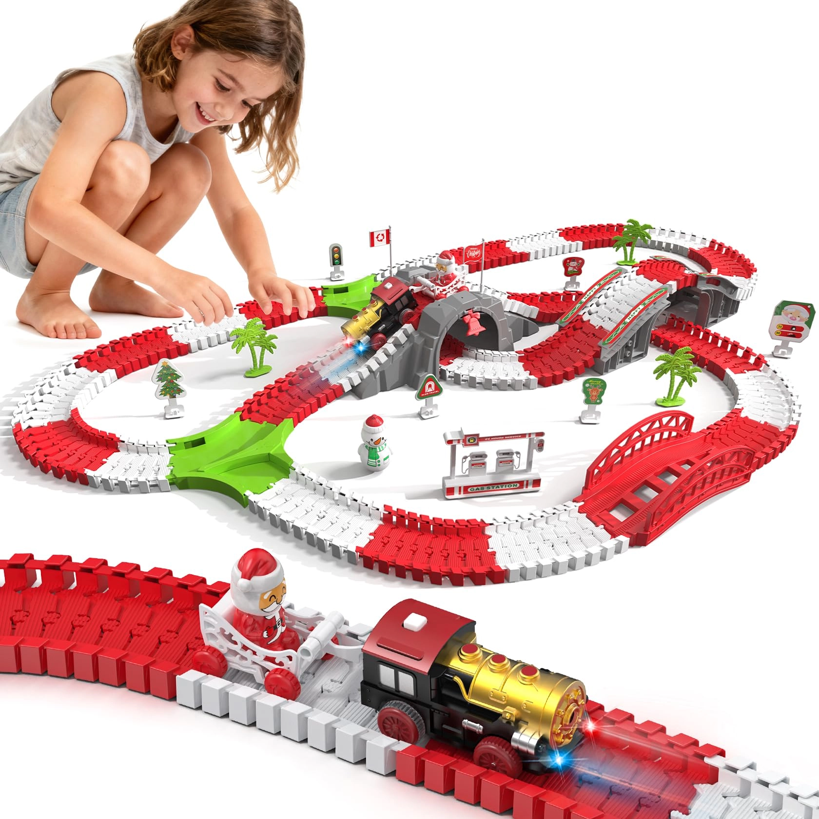 randhar Christmas Track Toy Set - 262 PCS