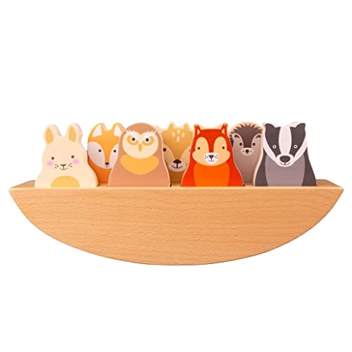 Rosa & Bo Rock A Boat Woodland Friends Wooden Toy Dolls - 12 months+