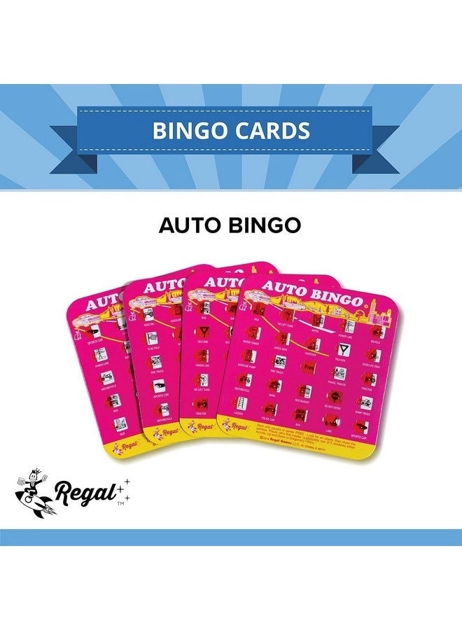 Finger Tip Shutter Bingo Cards - 4 Packs Pink