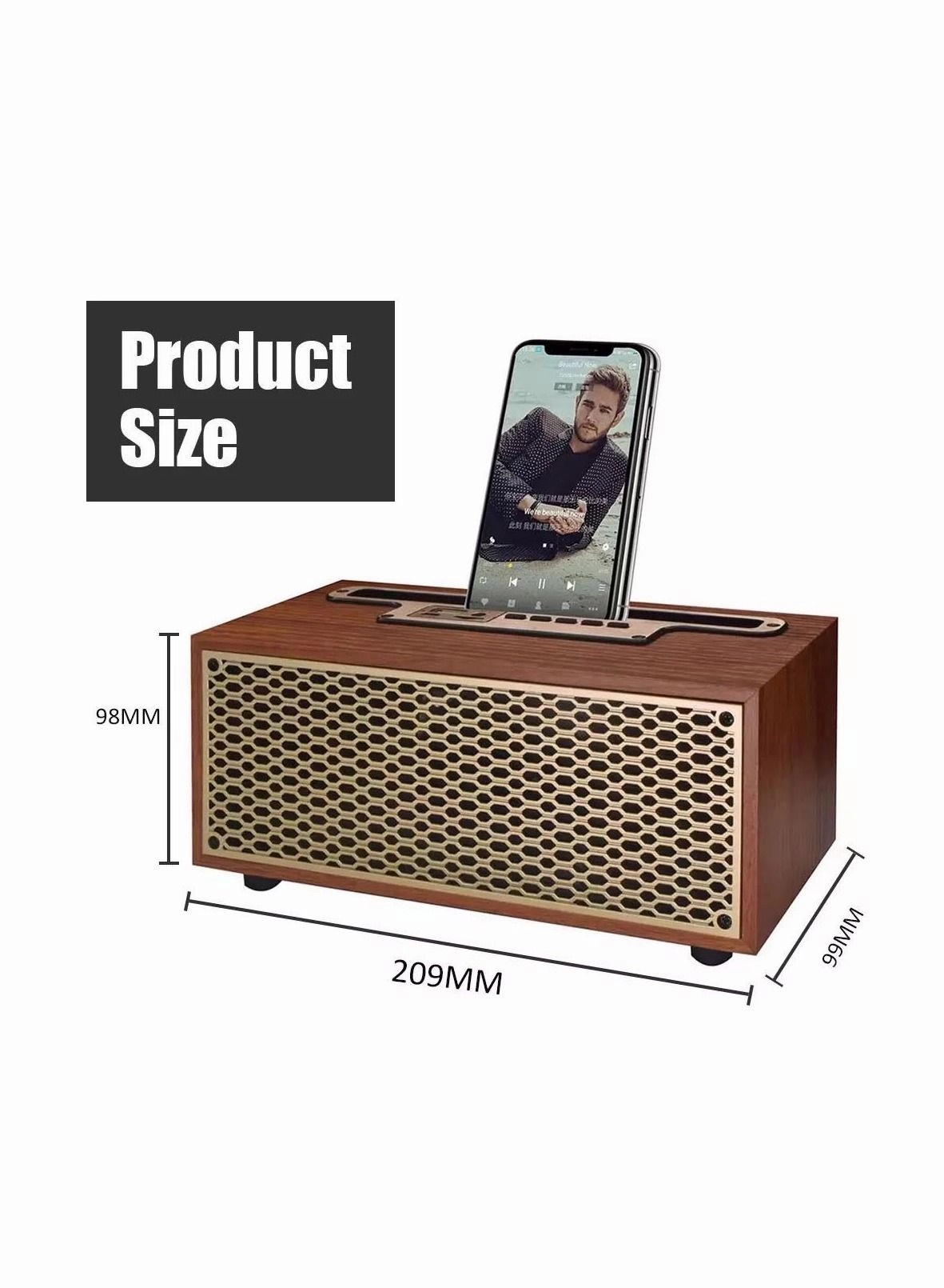 Wood Grain Bluetooth Speaker