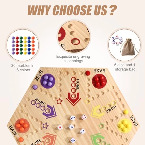 Marble Board Game - English, Farsi, Swedish 3 years and up 38 Pieces