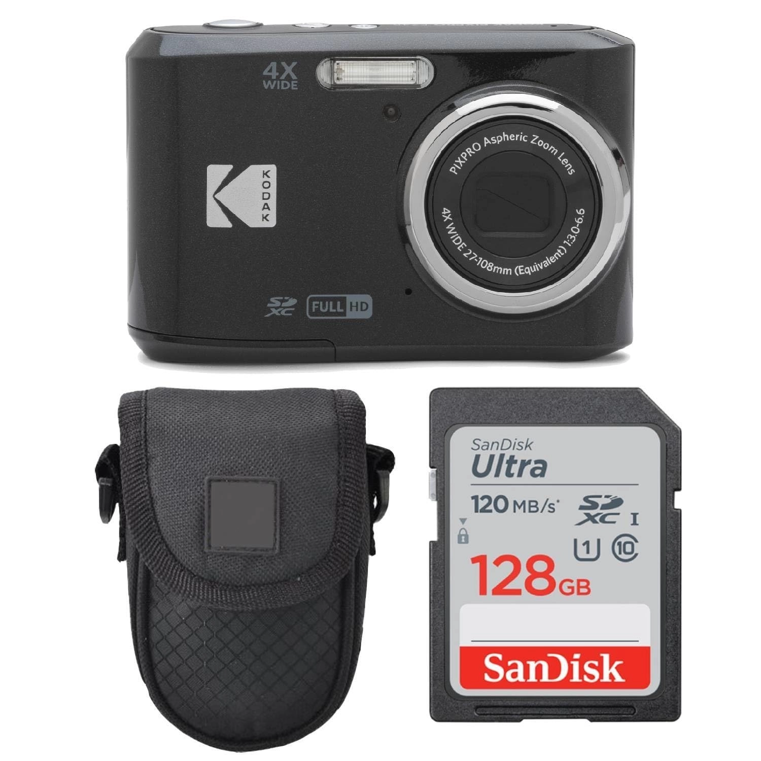 FZ45 + Point & Shoot Camera Case + SDXC Memory Card
