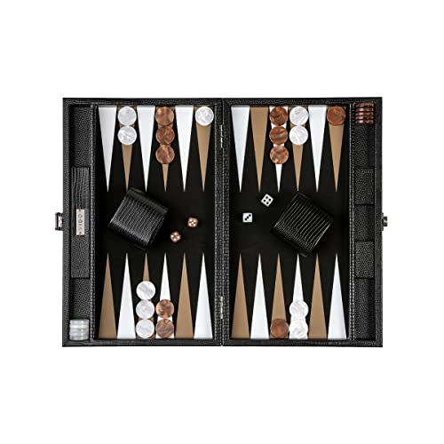 Backgammon Set - 20 inch 44mm Checkers Vegan Leather