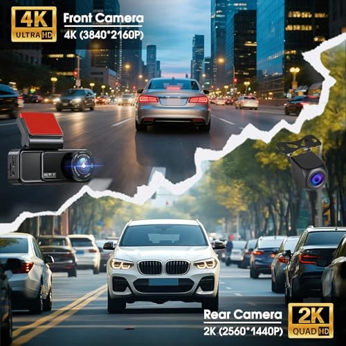 Dual Front and Rear Dashcam - 3840*2160 2K