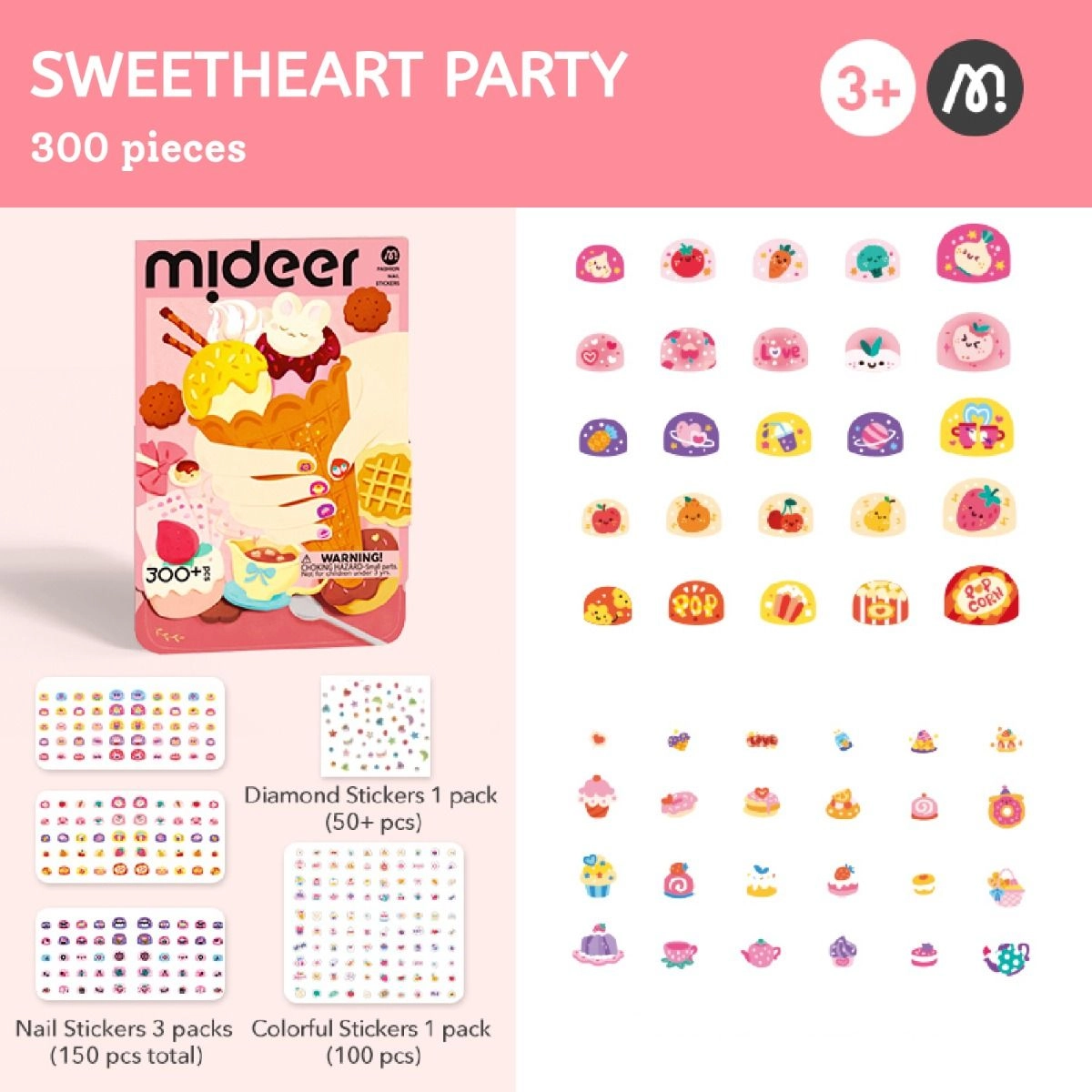 Nail Stickers - 300 Pcs Dessert Party