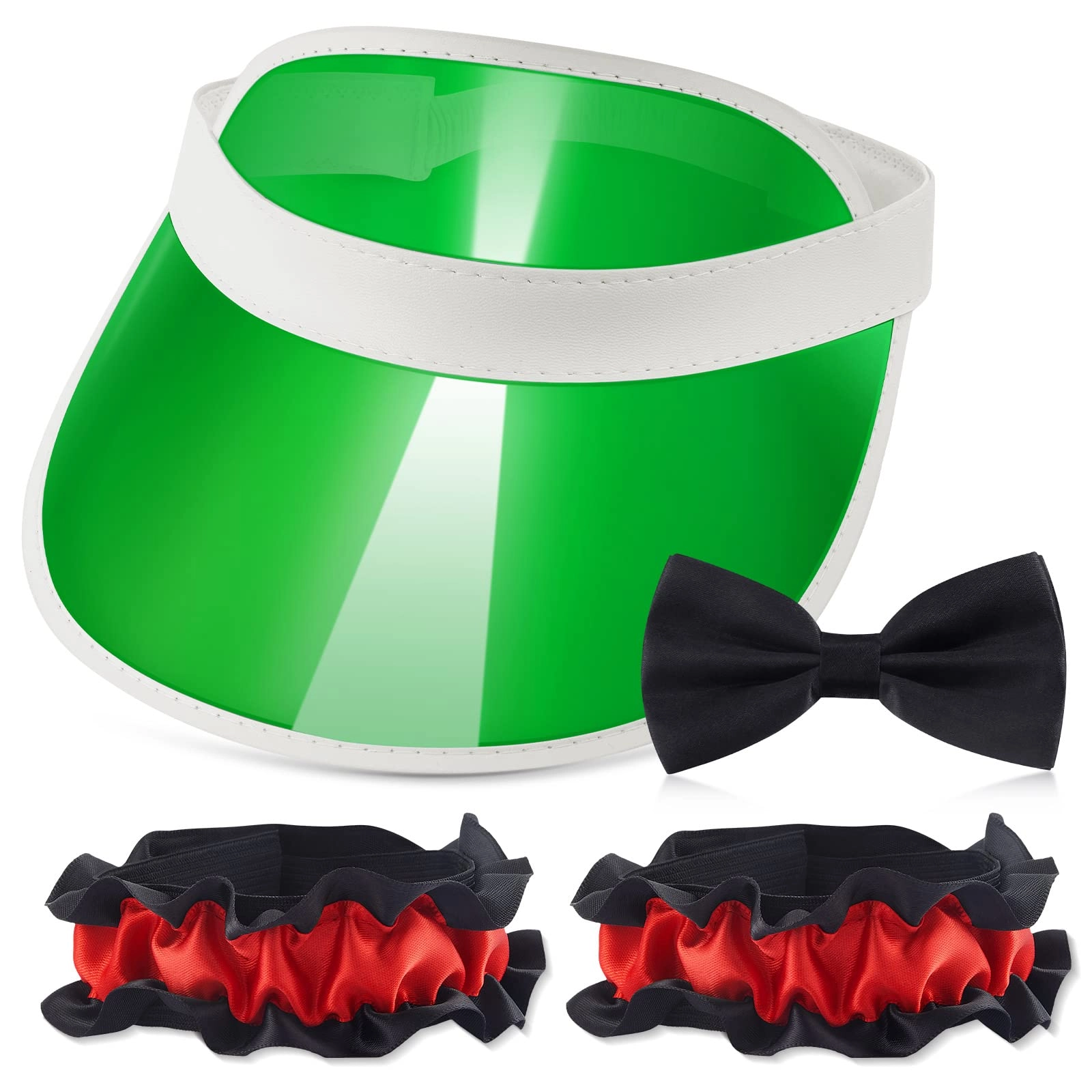 Hicarer Dealer Visor + Bow Tie + Armband - 3 Pcs