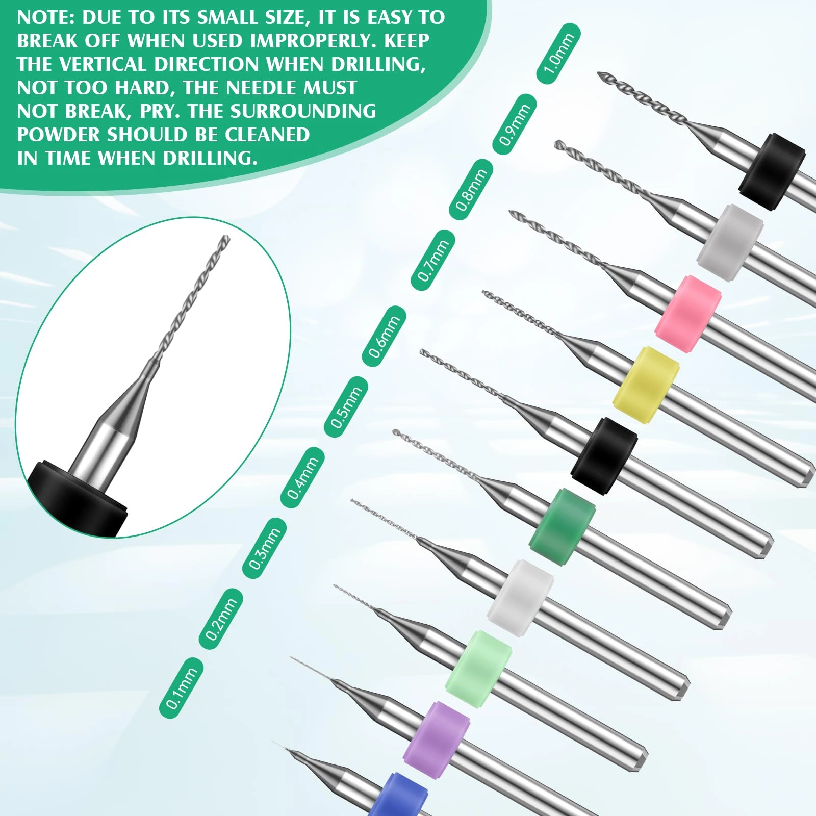 Hand Drill Bits Set - 57 Pieces + Pin Vise Hand Drill - 1 Piece + Micro Twist Drill Bits - 46 Pieces 0.1-1mm + PCB Mini Drill Bits - 10 Pieces