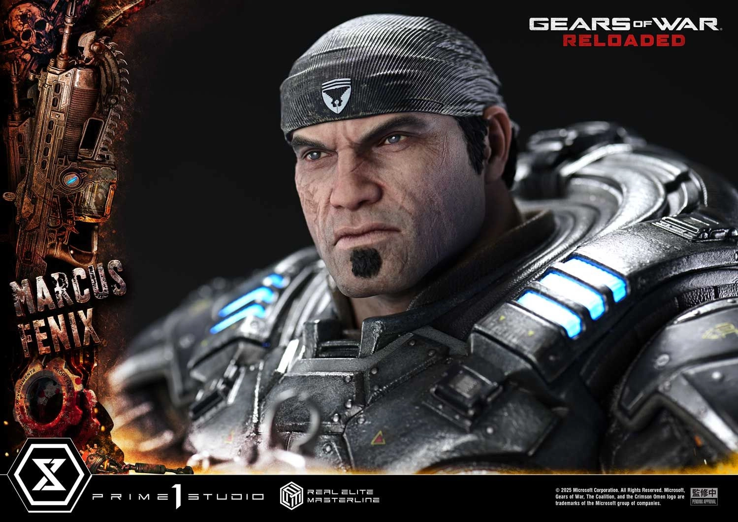 Marcus Fenix - Gears of War: Reloaded Real Elite Masterline - 1/3 scale LED Illumination Statue