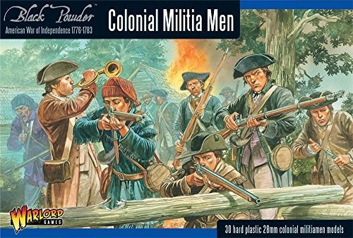Black Powder Revolutionary War Colonial Militia Men Plastic Model Kit (302013402) - 1:56
