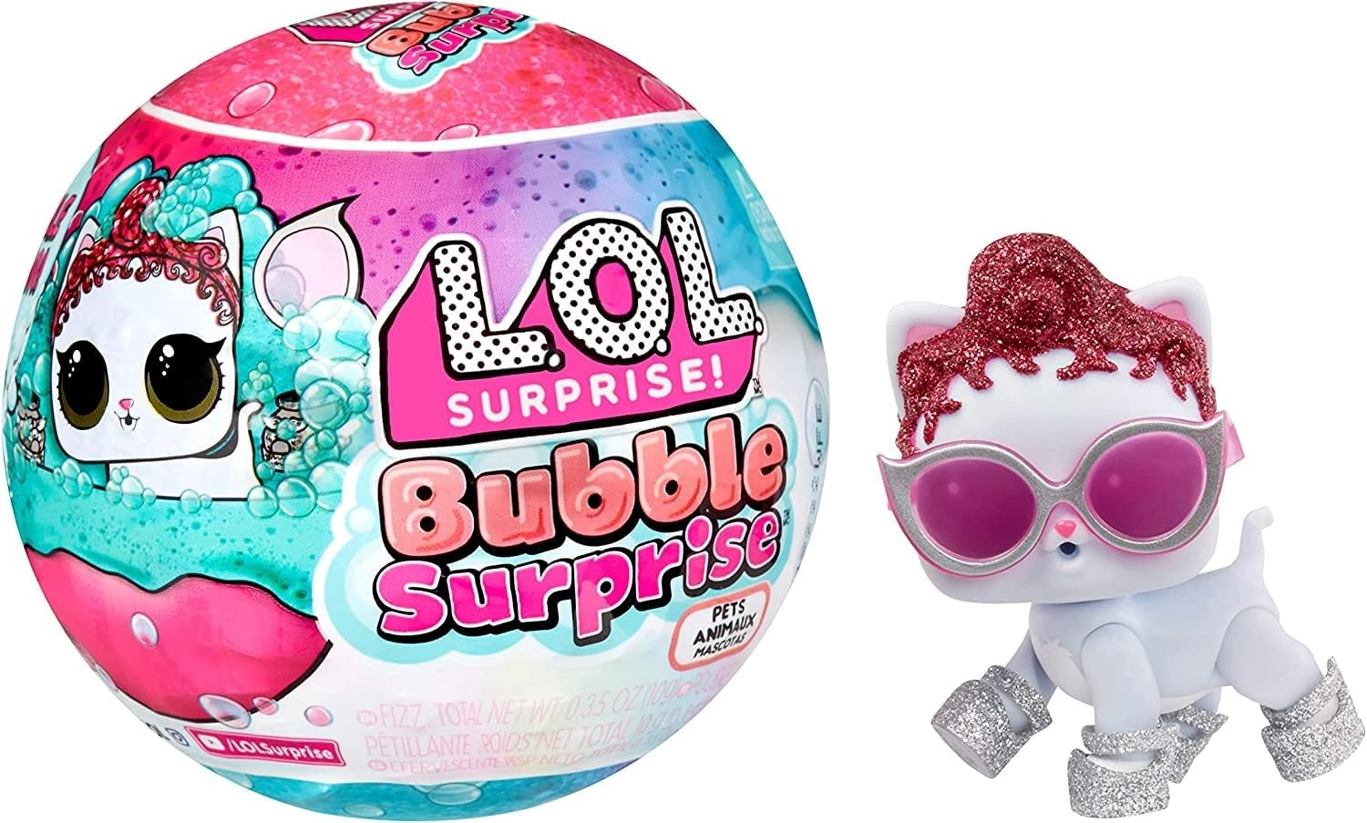 MGA Entertainment Bubble Surprise Pets - Foam Reaction Warm Water Reveal Ages 4+