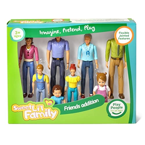 Sweet Lil Family Friends - Grandma Grandpa Mom Dad Sister Brother Toddler Baby Dog 9