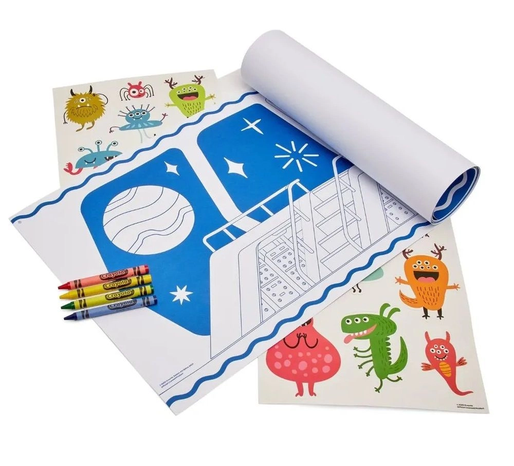 Crayola Colour your own Map Roll - 4 crayons