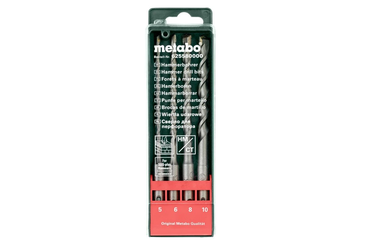 Metabo SDS-Plus Drill Bit Set - 4 piece(s) 5|6|8|10 millimeter