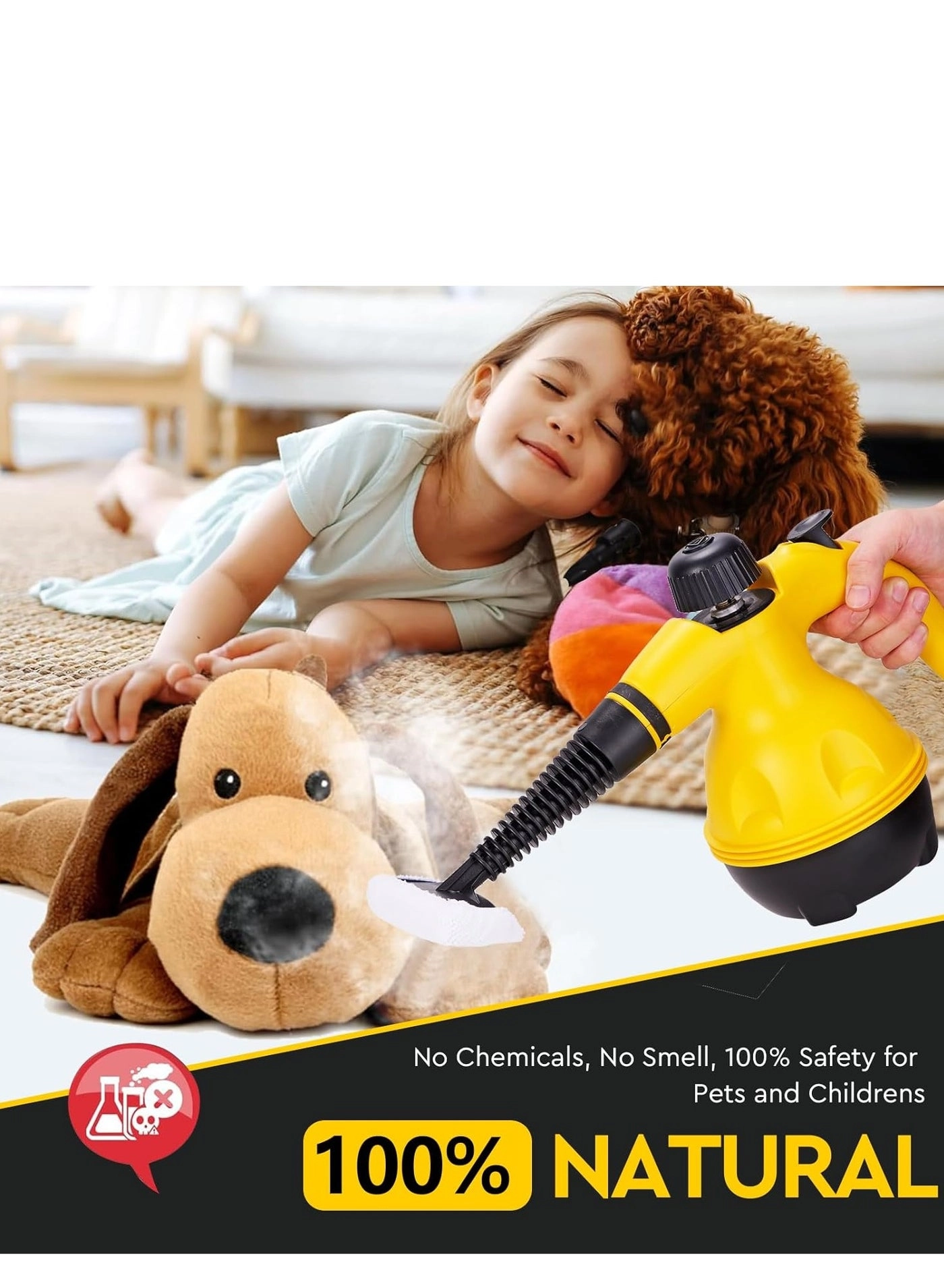 Handheld Pressurized Steam Cleaner - 900-1050W 220°F-230°F