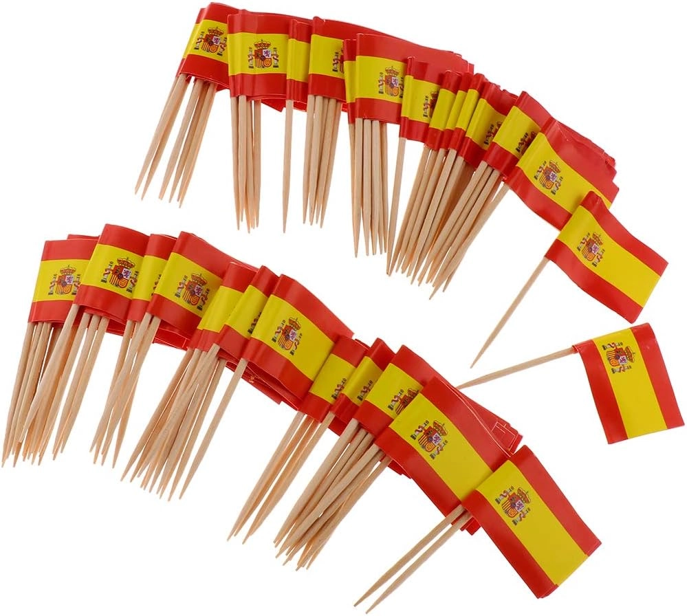 klarako Flag Toothpicks - 100 Pieces Wedding Birthday Dinner