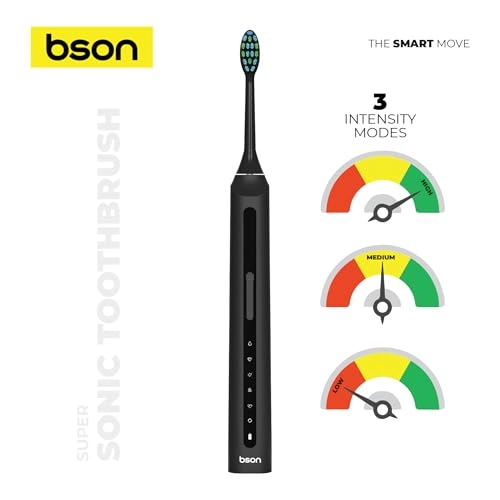 Super Sonic Toothbrush - 9X Whitening 30-Day Battery 40,000 SPM