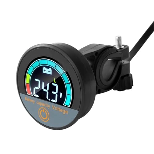 Digital Round Voltmeter - 100V Waterproof