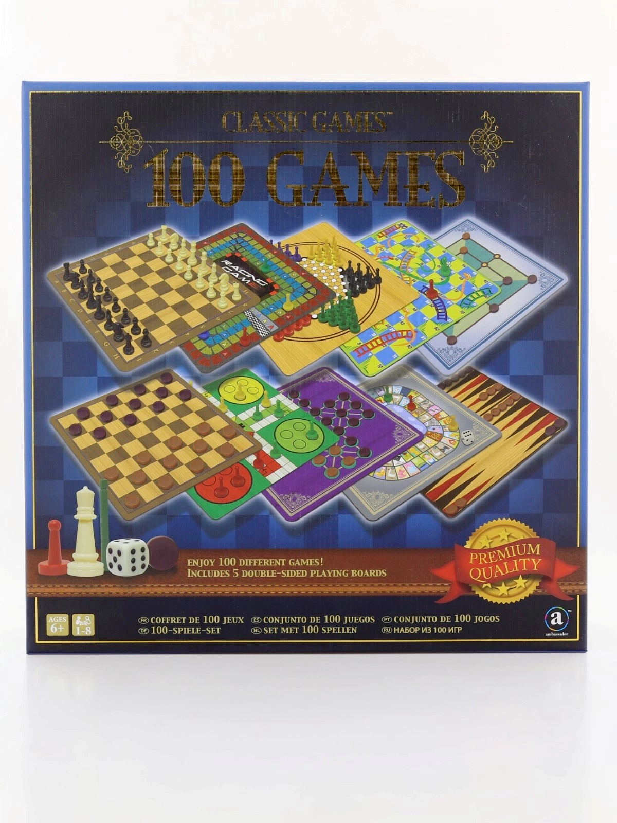 Merchant Ambassador Classic Board Games Set - 100