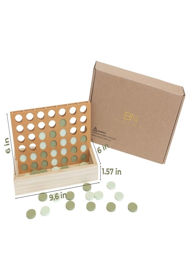 Four in a Row - Wooden Two Player Travel