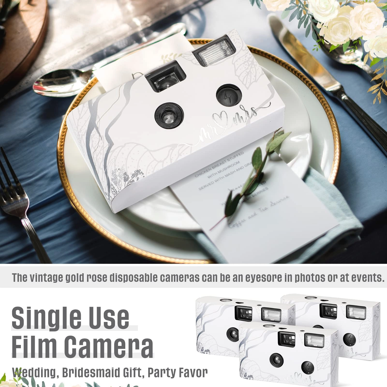 Disposable Film Camera - 4 Pcs Flash 27 Exposure 34mm