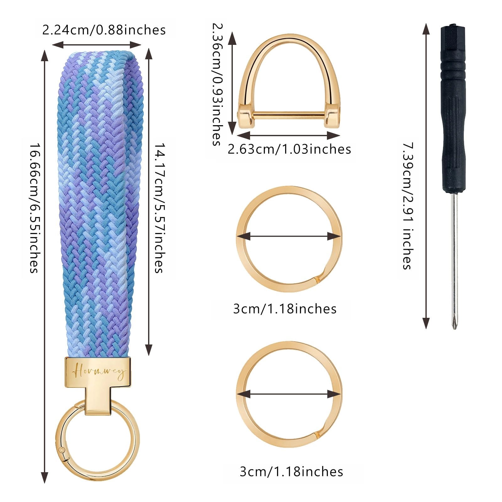 Elastic Wristlet Keychain - Fun