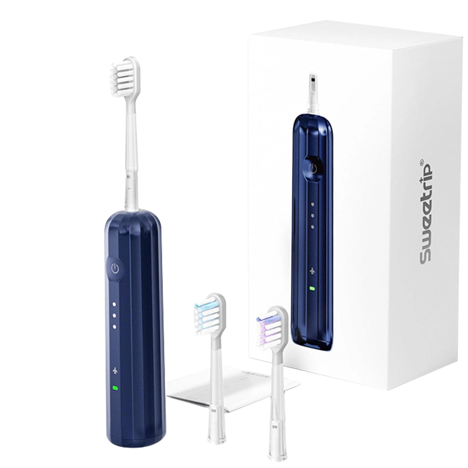 Electric Toothbrush - 3 Modes 2-Minute Timer 10 Brush Heads