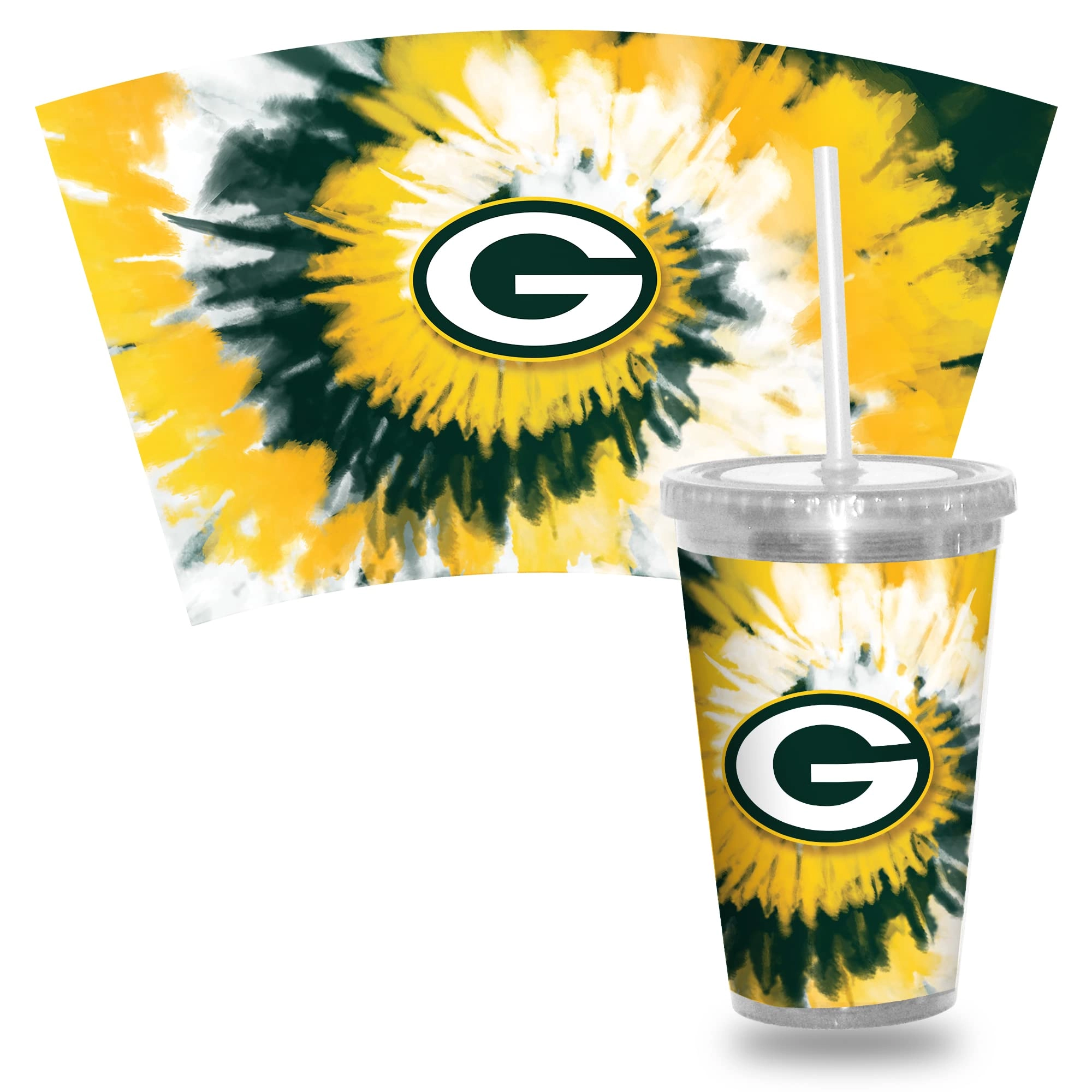NFL Football Metallic Tie Dye Tumbler - 473ml