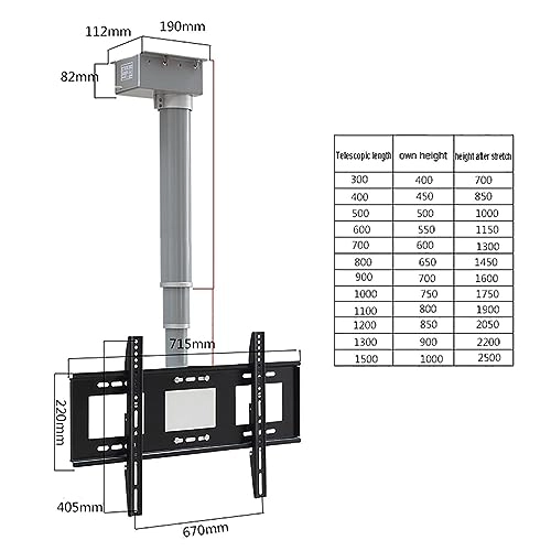 Ceiling TV Mount - 50kg 26-70 inch
