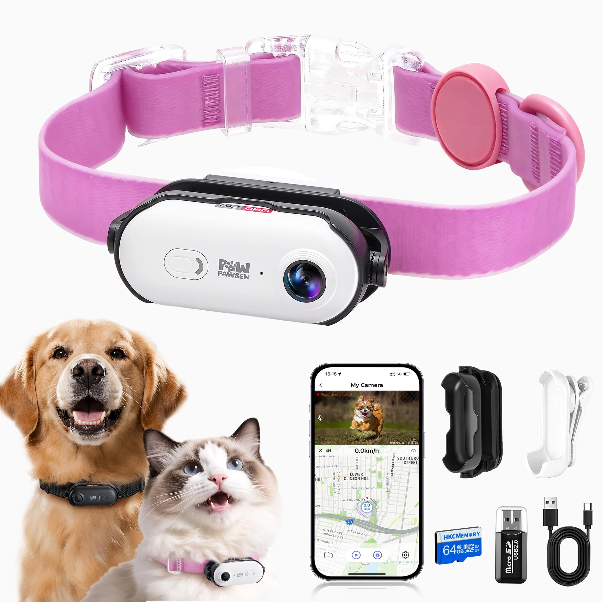4K Pet Camera Collar