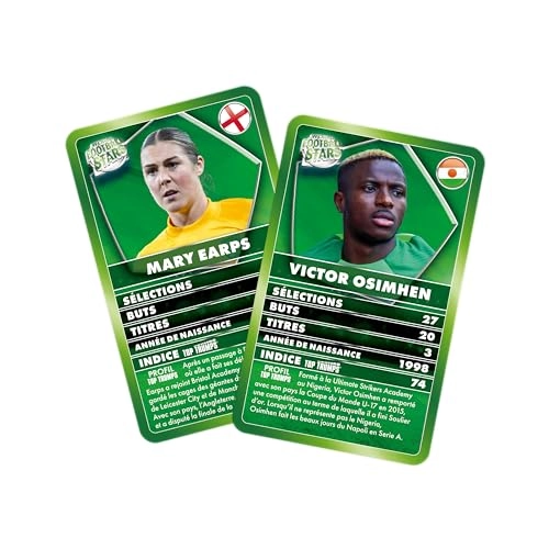 TOP Trumps World Football Stars - Card Game Travel Format (French)