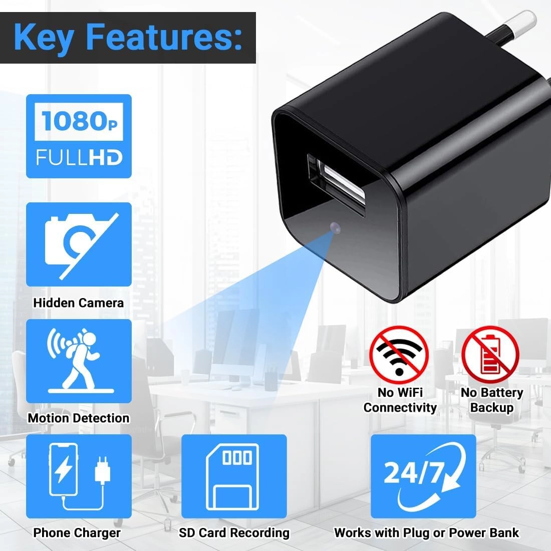 Mini Hidden Camera - 256GB 1080p