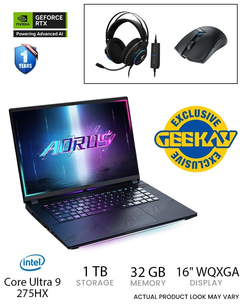 AORUS MASTER 16 BZHC6USE65SH - 16'' Core Ultra 9 275HX 32GB DDR5 2TB SSD