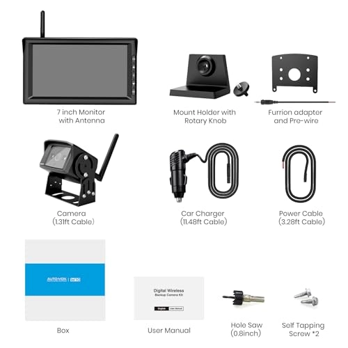 Dual Camera Car Reversing Camera System - Night Vision Wireless 1080p