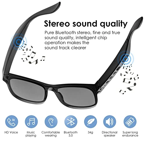 Smart Audio Sunglasses - Bluetooth 5.0 60H Dual Battery