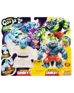 Goo Jit Zu Ultraglow Tyro + Shadowclaw Rock Jaw - Glow Shifters Versus Pack
