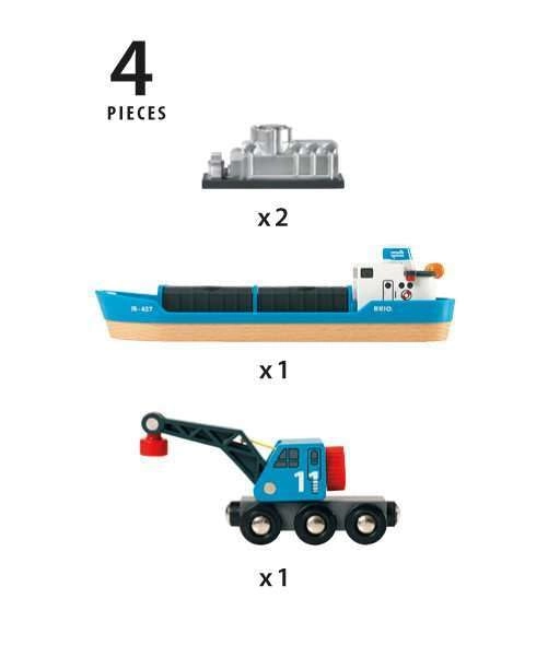 33534 Container Ship and Crane Wagon - 3+ Years 4.0 piece(s)