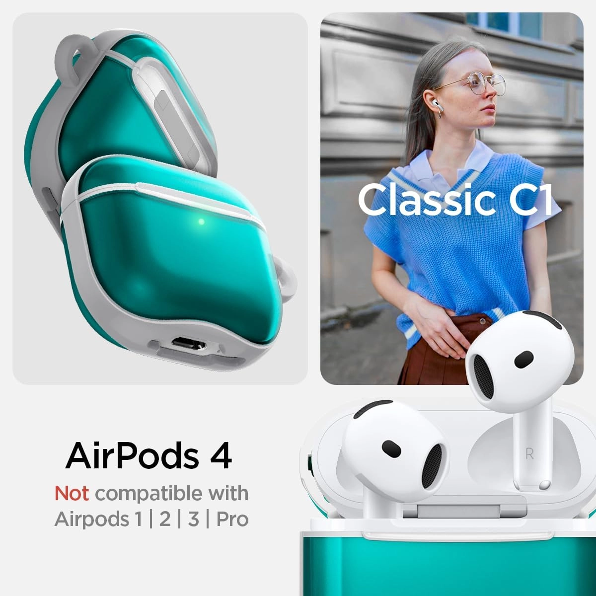Ultra Hybrid - Earbuds Case for Apple AirPods 4 Wireless Charging Compatible