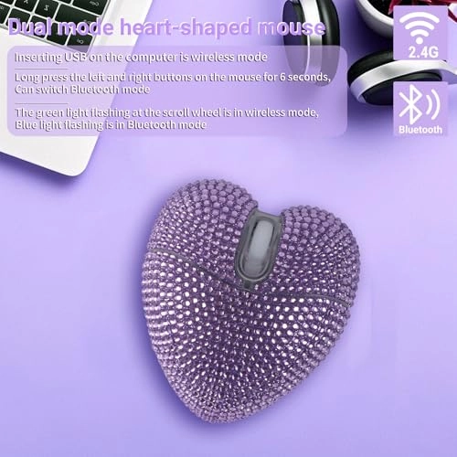 Heart-Shaped Mouse - Bluetooth USB
