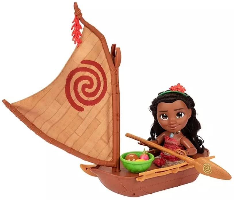 Moana Small Doll + Floating Boat + Friend Figures