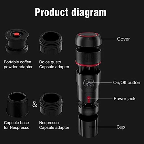 Portable Electric Coffee Machine - Rechargeable One-button 30s Extraction