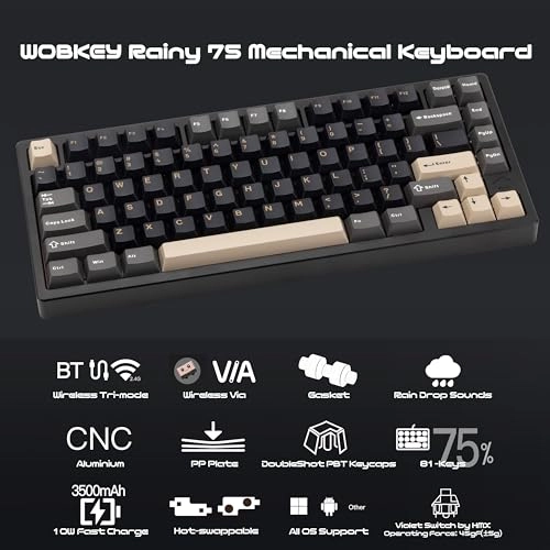 WOBKEY Rainy 75 - QWERTY Wired/Wireless