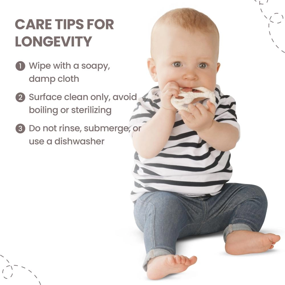 So'Pure Circle Teether - 100% natural rubber Multicolor