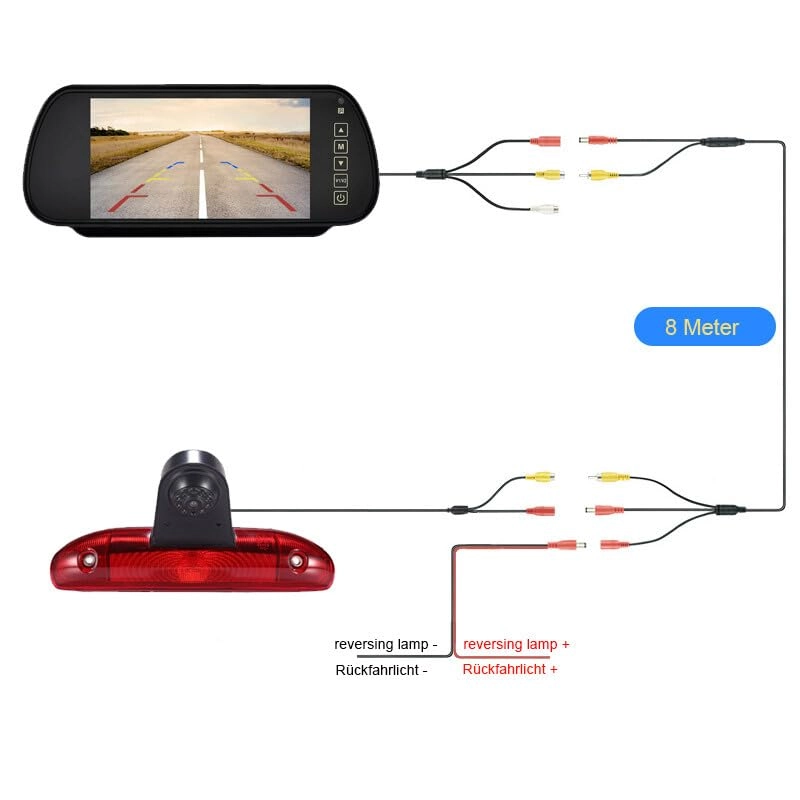 LCD TFT Colour Display Monitor + Car Camera - Night vision 1280 x 720