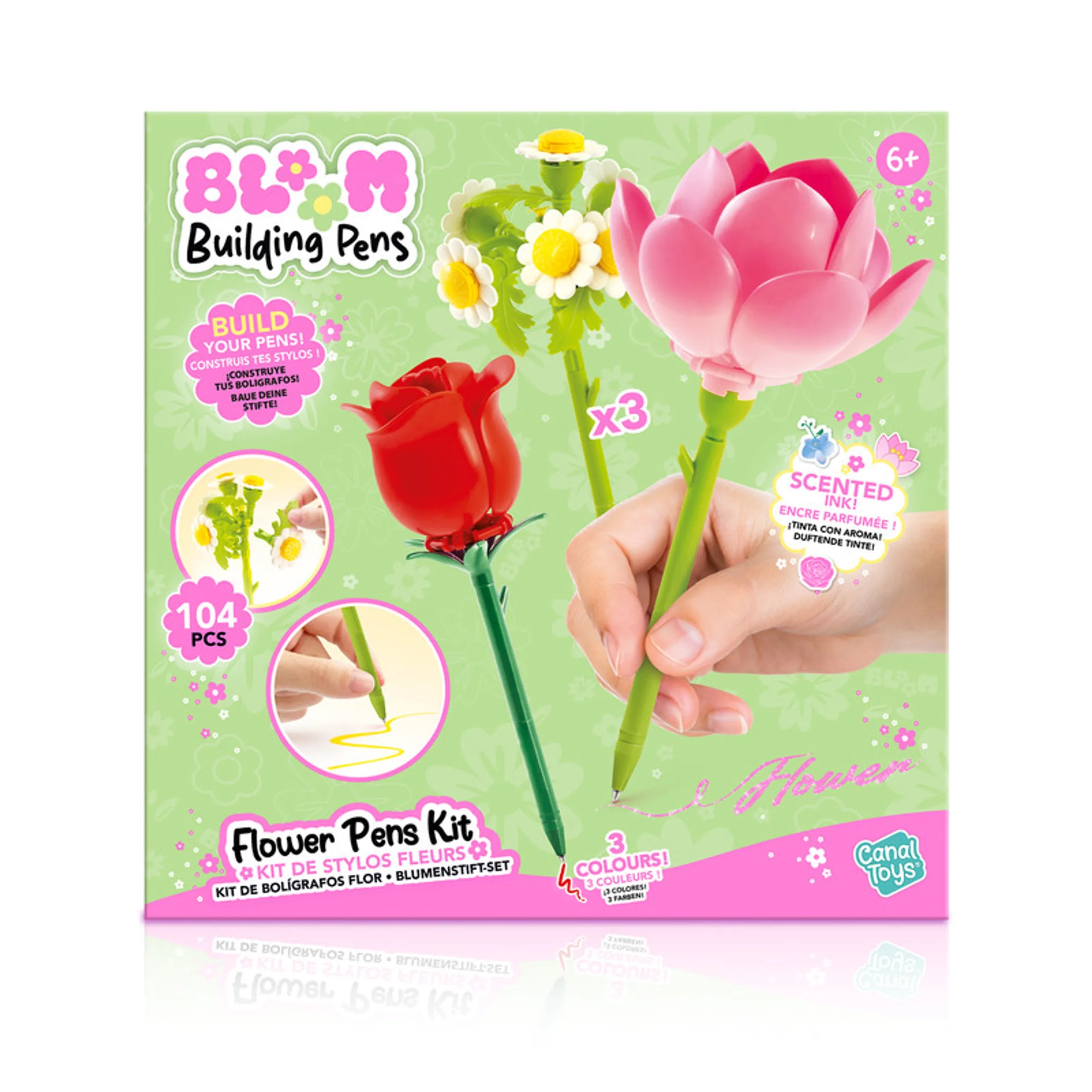 Canal Toys Flower Brick Pen - 3 pcs