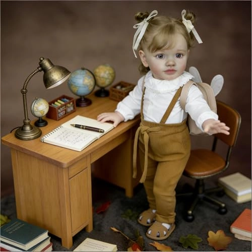 Pippa Reborn Baby Doll - 26 inch Cotton Vinyl Hand-rooted Curly Hair Ages 3+