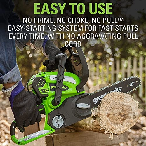 (Renewed) Cordless Chainsaw - 40V 12-Inch