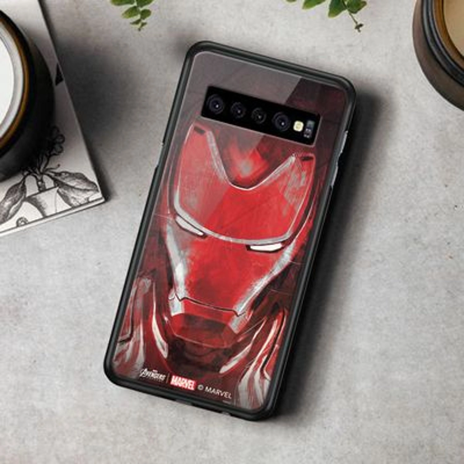 Iron Man Face Cover Back Case for Galaxy S10