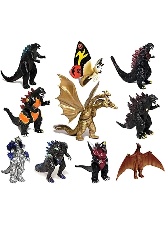 Arabest Collectible Godzilla Figure Set - King of The Monsters - 10 pcs