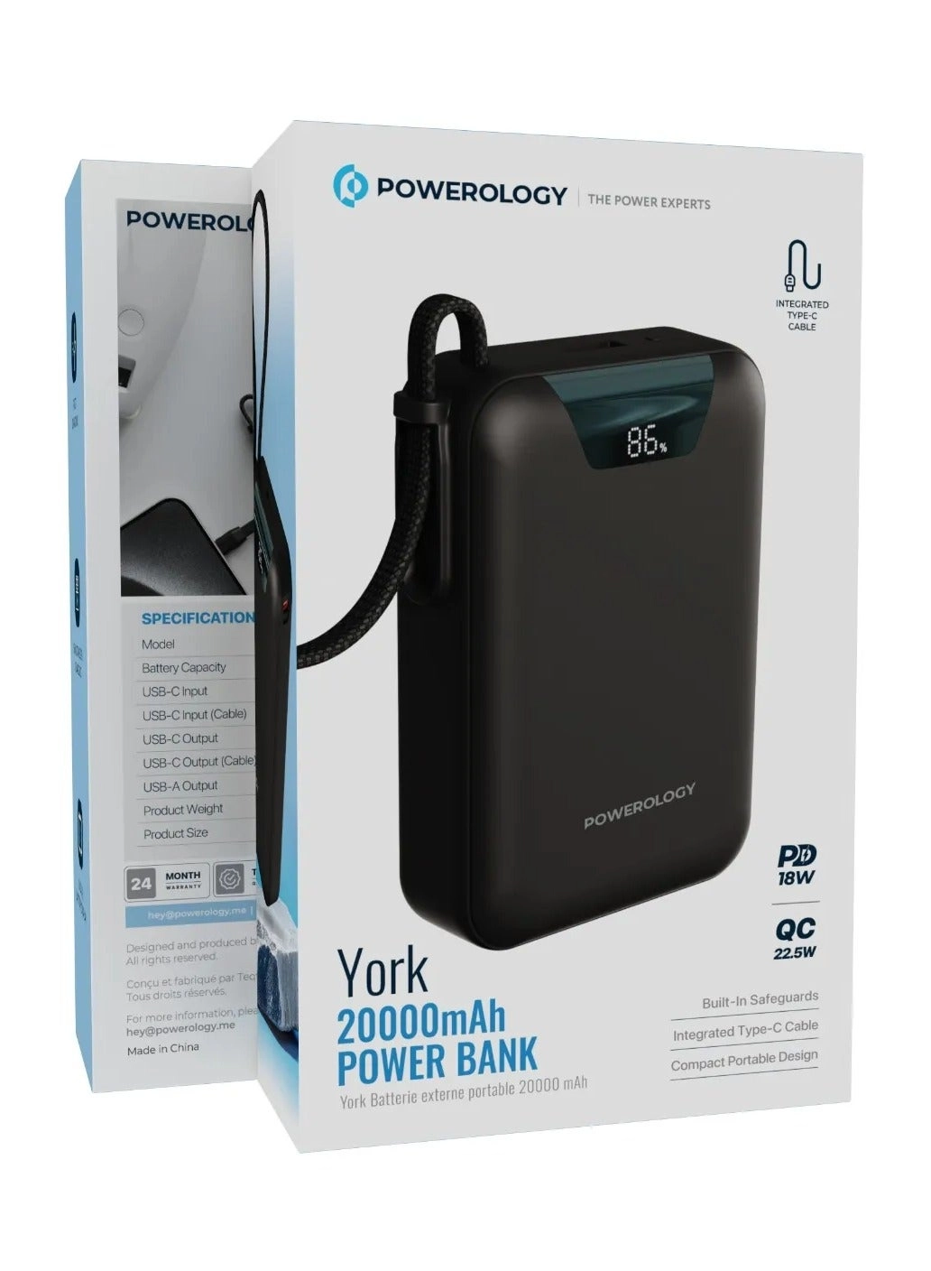 York - 20000mAh 22.5W Fast charging